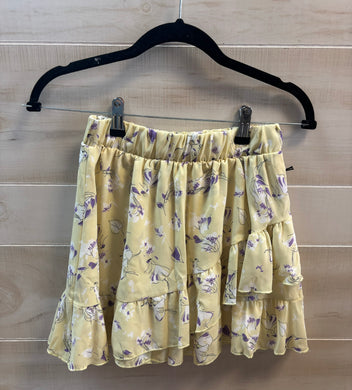 Yellow floral skirt