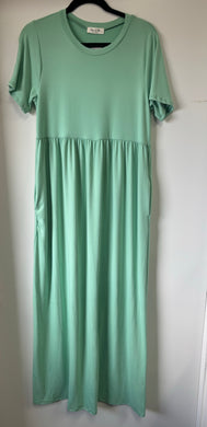 Mint green short sleeve dress